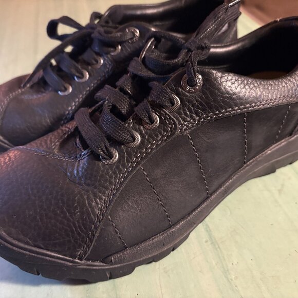 Womens Keen Black Leather Presidio Hiking Comfort Sneakers  Size 8 - Picture 3 of 9